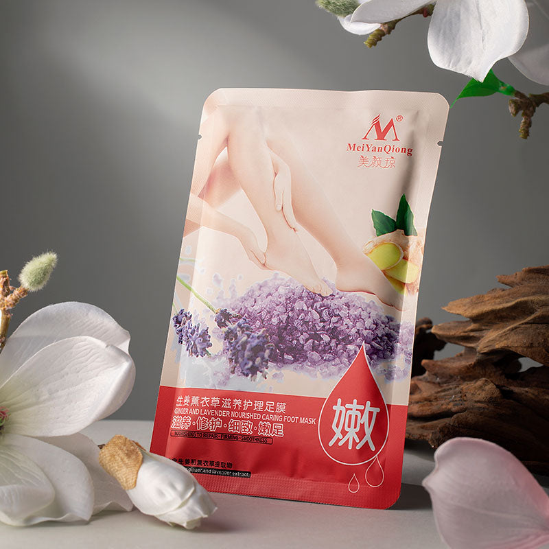 MeiYanQiong GINGER AND LAVENDER NOURISHED CARING FOOT MASK