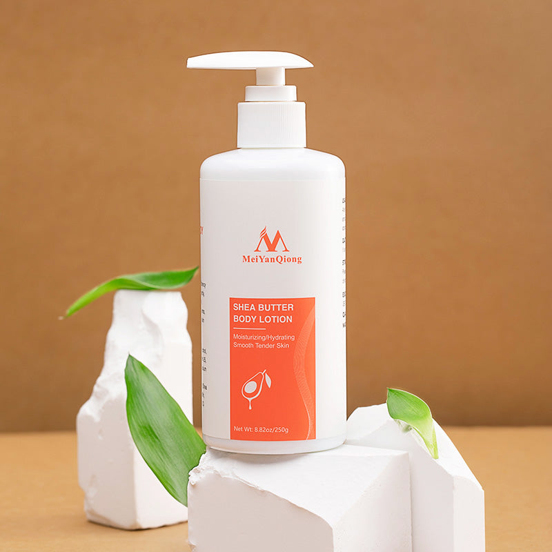 MeiYanQiong Shea Butter Moist Body Lotion Deep Hydration Smooth Tender Skin 8.82oz/250g